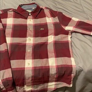 Burgundy classic Lacoste flannel
